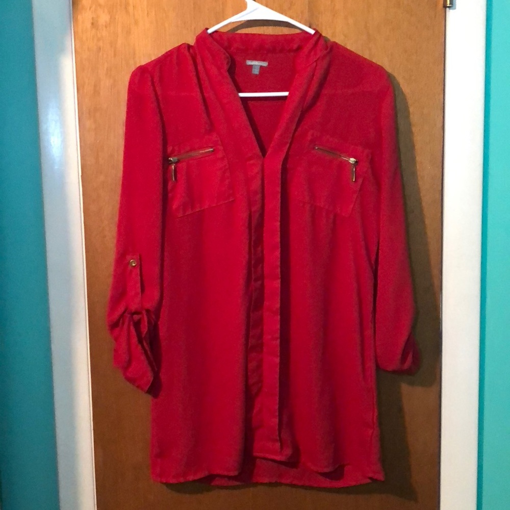 Red blouse